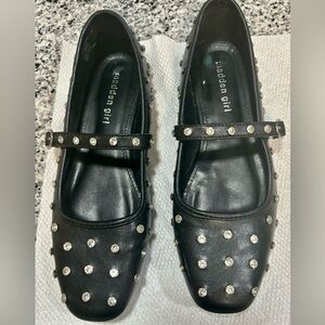 Madden girl rhinestone Mary Jane flats